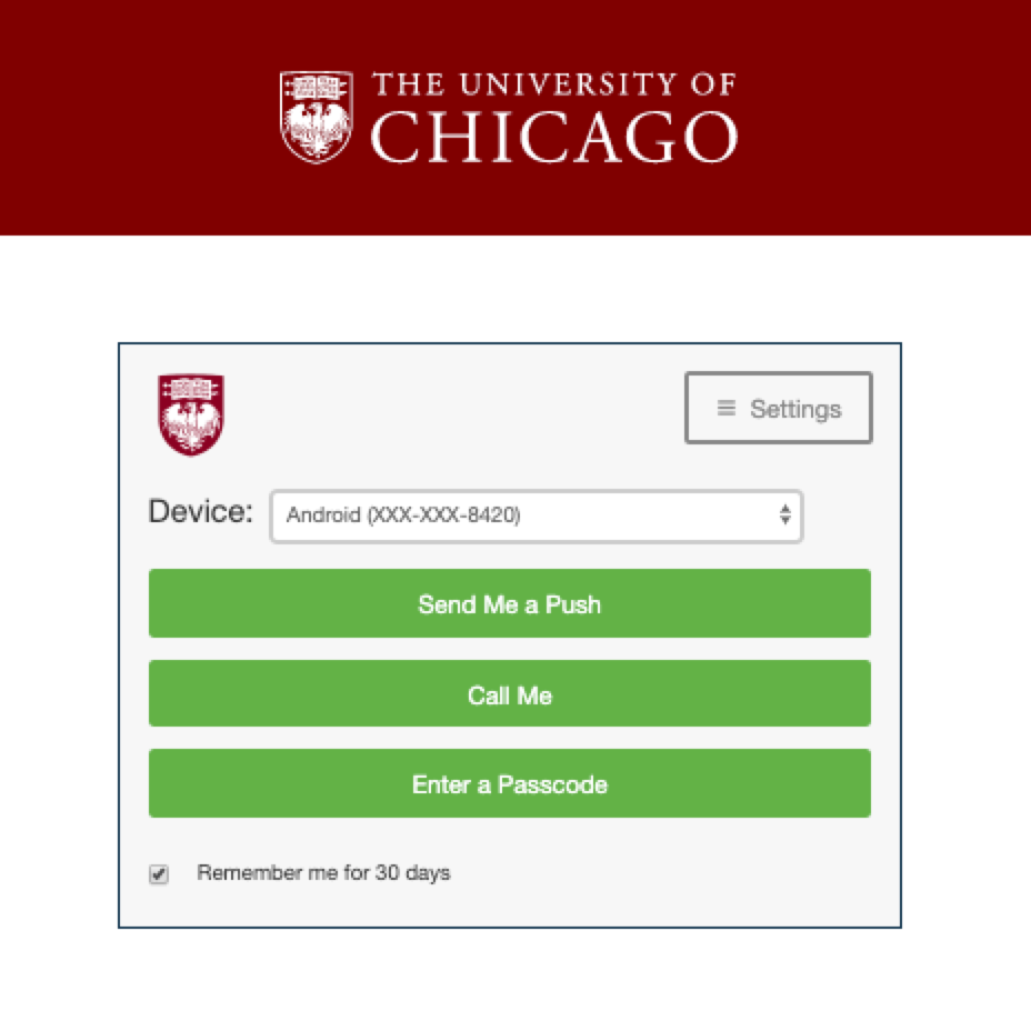 two-factor authentication pop-up window