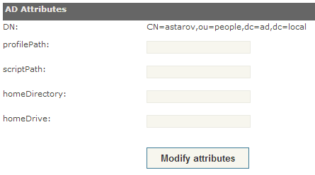 attributes screen