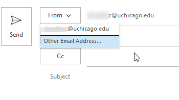 Option to Select the Sender's Email Address