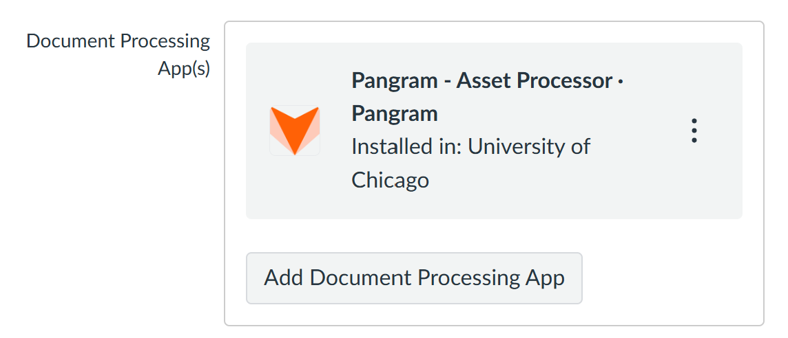Announcement that Pangram is installed for assignment