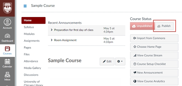 Image of Publish Button under Step 6