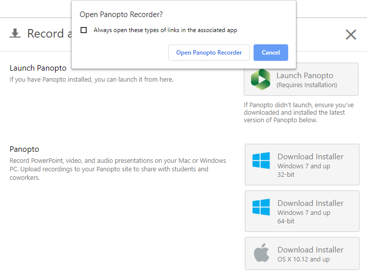 IT Knowledge - Panopto Documentation for Non-Canvas Users
