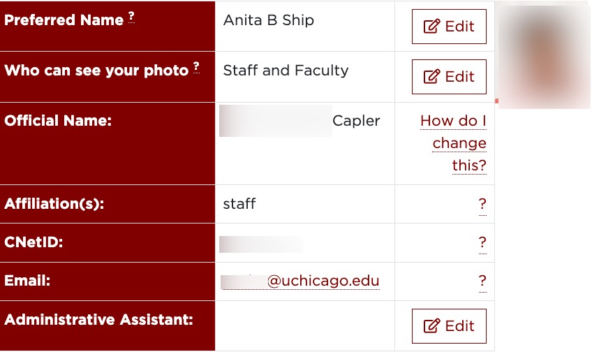 New Preferred Name Displayed