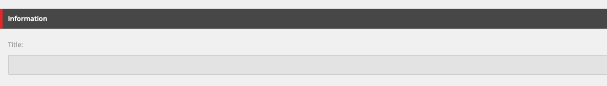 The title field in Sitecore