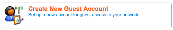 Create New Guest Account on Guest Manager Page