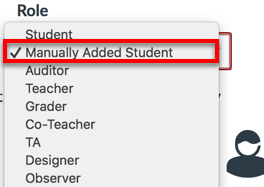 Role Selection Drop-down Menu