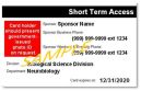 Short-Term Access Card