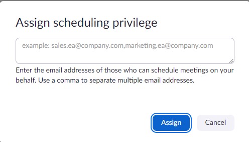 Assign Scheduling Privileges