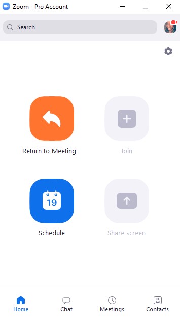 Schedule meetings through the app