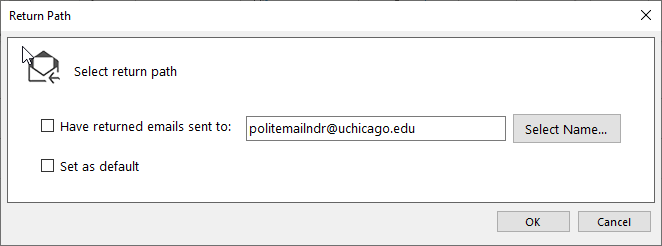 Email Address to Receive PoliteMail Undeliverable Email 