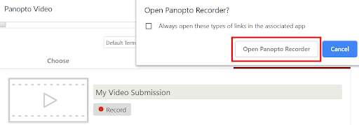 Open Panopto Recorder
