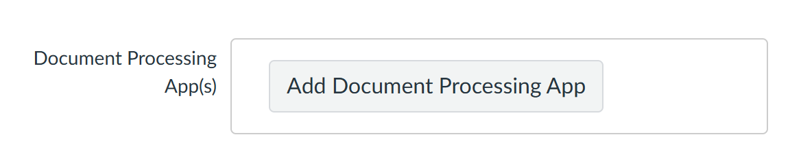 Document Processing App button