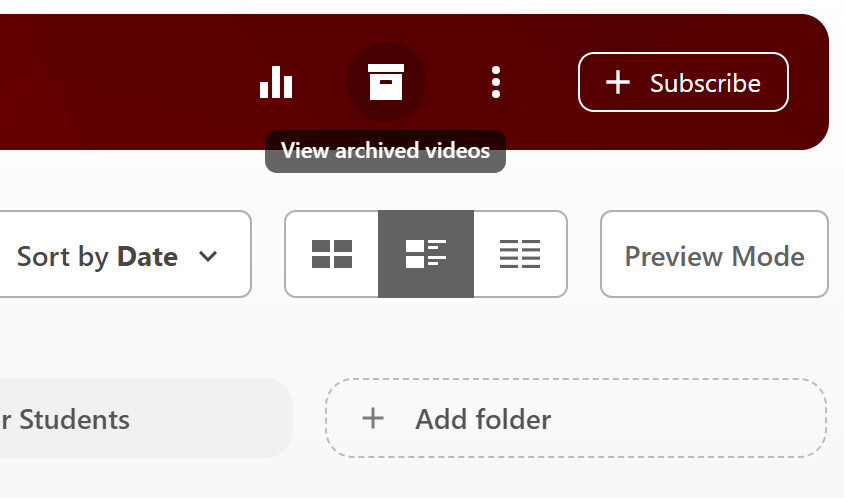 File cabinet icon in Panopto