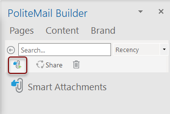 Paper Clip Option to Open Smart Attachments