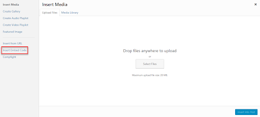 Insert Embed Code
