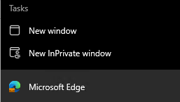 New InPrivate Window
