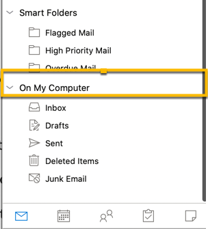On My Computer Heading folder on left-hand navigator pane