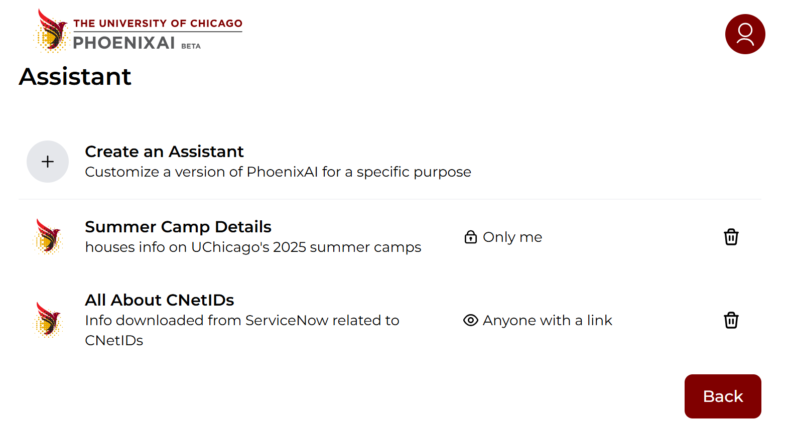 PhoenixAI - edit assistant list