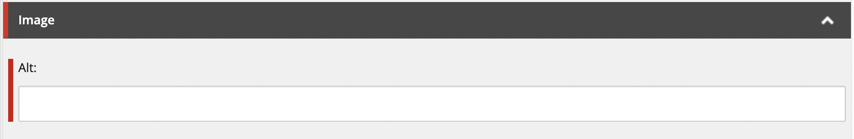 Sitecore alt text dialogue box