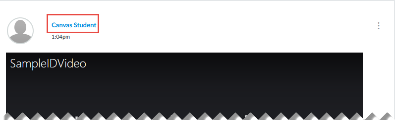 Click on student's name