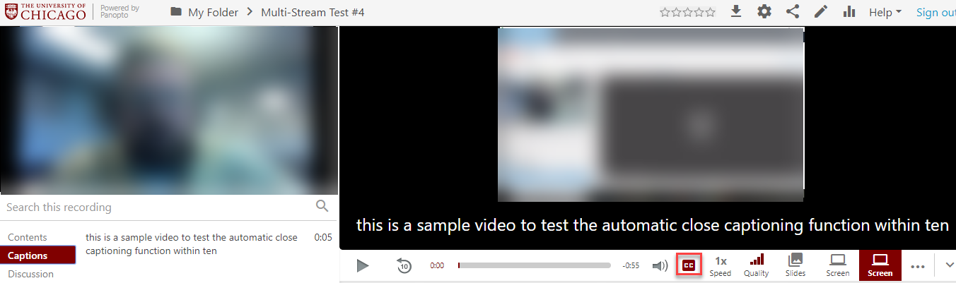 Captions Toggled On