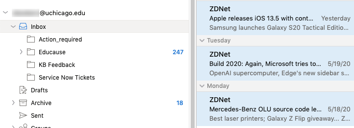 Option to Select Email to Forward