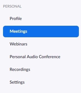 Meetings Tab