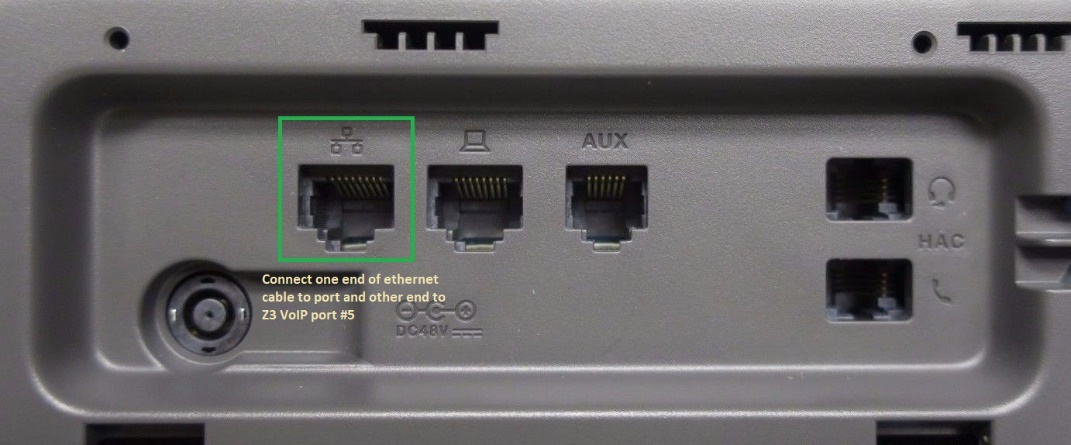 Display of the Meraki device back panel 