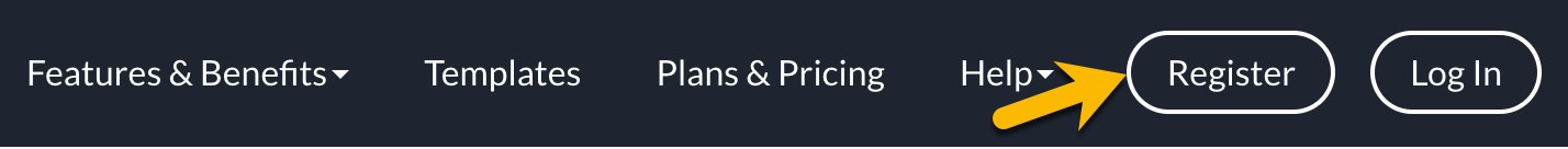 Option to Register for Overleaf