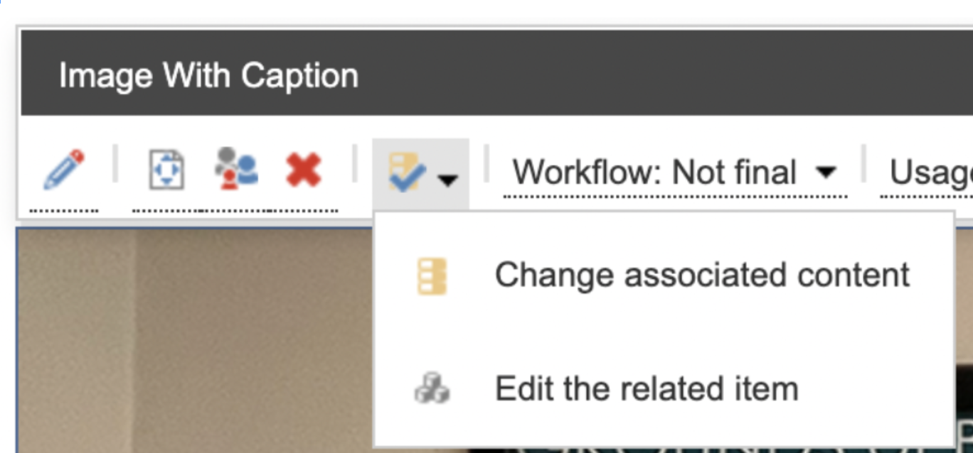 Edit Related Item (Folder Checkmark)