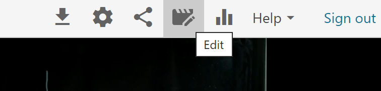 Panopto Edit icon in ribbon menu