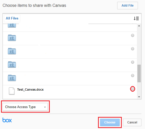 Choose Items from Box