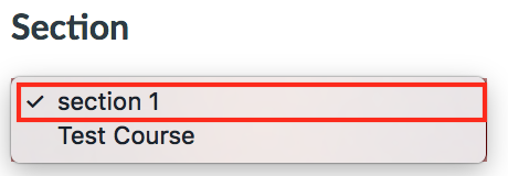 Choose the correct section