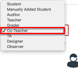 Role Selection Drop-down Menu